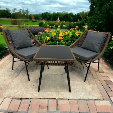 Tea table set, 2 chairs and a table