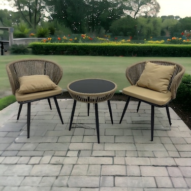 Tea table set, 2 chairs and a table