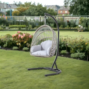 Mobile swing, 1 seat, light gray, 75 x 100 x 75 cm