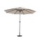 Beige illuminated folding garden umbrella, 300 x 285 cm