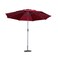Red illuminated folding garden umbrella, 300 x 285 cm