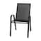 Black metal single chair, 54 x 53 x 91 cm