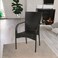 Black plastic single chair 53 x 44 x 85 cm