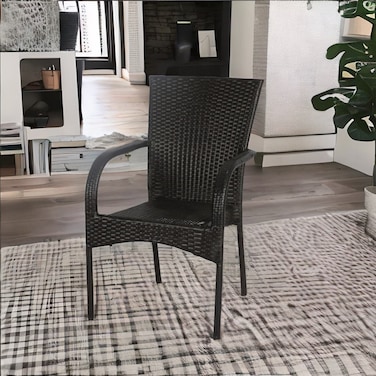 Black plastic single chair 53 x 44 x 85 cm