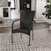 Black plastic single chair 53 x 44 x 85 cm