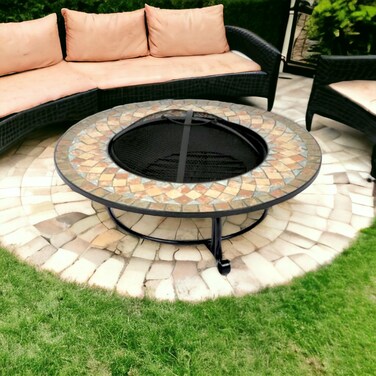 موقد نار معدنى متعدد الالوان 76×21سم