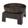 Dark brown metal fire stove, 60 x 39 cm