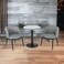 طقم طاولة شاي 2 كرسي  بسطح زجاج رمادى