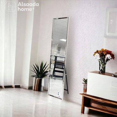 Frame floor mirror - brown - 35-150 cm