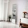 Floor mirror, steel frame - silver - 40-160 cm
