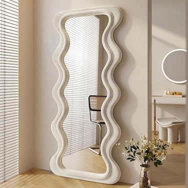 Floor mirror, white frame, 60 x 160 cm