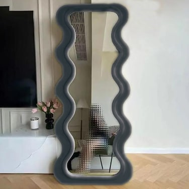 مرآة أرضية اطار  رمادي غامق 60×160 سم