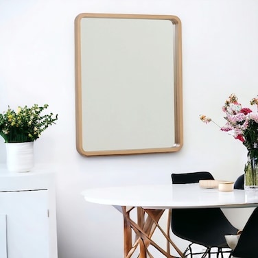 مرأة حائط  اطار بني فاتح 79-63سم