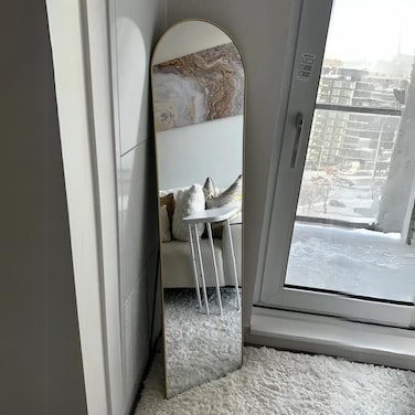 Floor mirror, gold frame, 60-165 cm