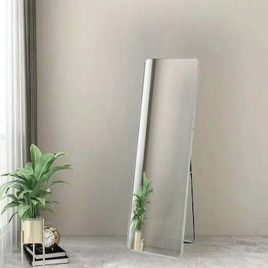 Floor mirror, silver frame, 50-160 cm