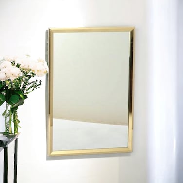 Wall mirror, gold frame, 70 x 50 cm