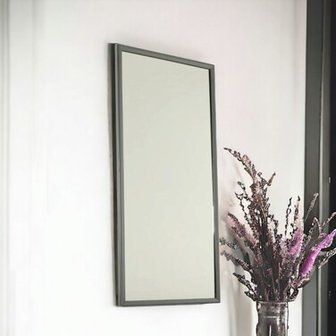 Wall mirror, black frame, 140 x 70 cm