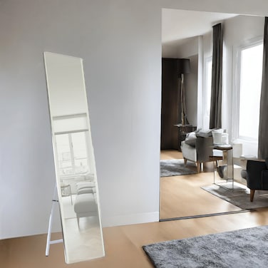 مرآة أرضية   اطار   فضي معدن  40×155 سم