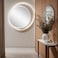 Unbreakable floor mirror, white aluminum frame, 80 x 80 cm