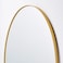 Round wall mirror, resistant to breakage, golden frame, 90 x 90 cm