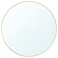 Round wall mirror, resistant to breakage, golden frame, 90 x 90 cm