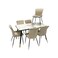 Marble Dining Table - 8 Chairs - Beige