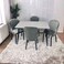 Wood Dining Table - 8 Chairs - Grey
