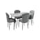 Wood Dining Table - 8 Chairs - Grey