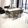 Marble Dining Table - 8 Chairs - Brown