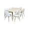 Marble Dining Table - 8 Chairs - Beige