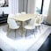 Marble Dining Table - 8 Chairs - Beige