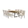 Wood dining table 8 chairs
