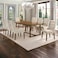 Wood dining table 8 chairs
