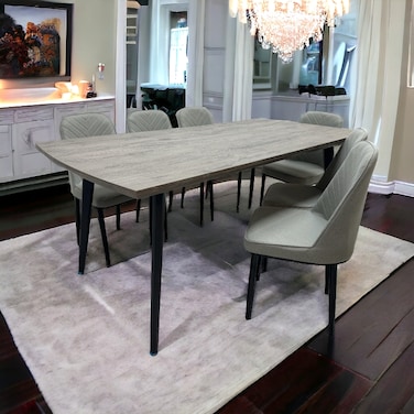 Wood dining table 8 chairs