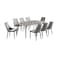 Grey Marble Dining Table - 8 Chairs