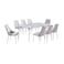 Marble Dining Table - White - 8 Chairs