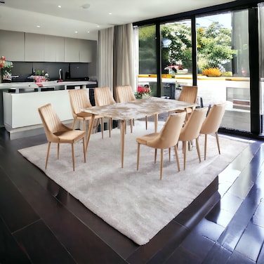 Wooden dining table 8 chairs