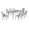 Marble dining table with 8 chairs