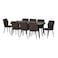 Wooden dining table with 8 chairs cafe