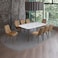 Marble dining table with 8 chairs brown