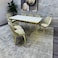 Marble dining table and 8 coffee chairs
