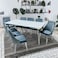 Gray marble dining table with 8 chairs