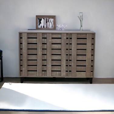 Shoe rack - light brown - 120x80x30 cm