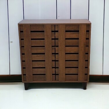 Shoe rack - brown - 93x80x33 cm