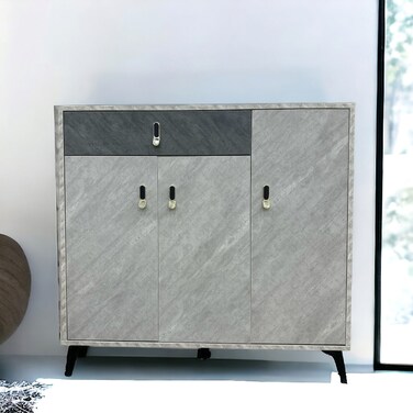 Multipurpose 3 door shoe rack