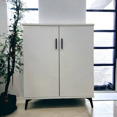 دولاب أحذية متعدد الأغراض ابيض