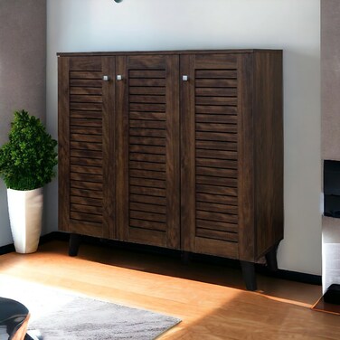 دولاب أحذية بني  متعدد الأغراض 3 باب