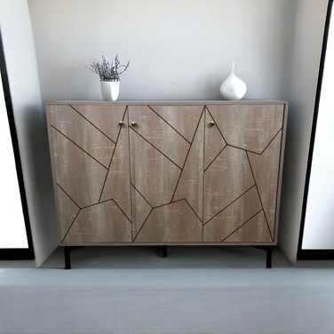 Multi-purpose shoe cabinet - 3 doors - 120x40x95 cm