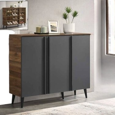 Multipurpose 3 door shoe rack