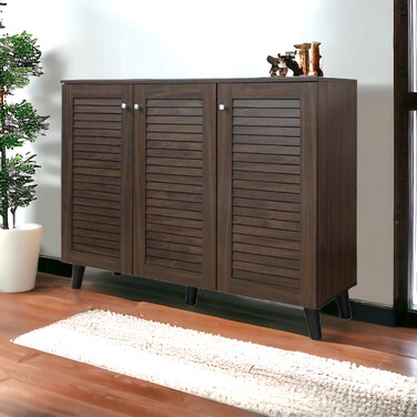 Multipurpose 3 door shoe rack